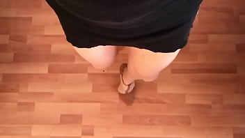 Black Pantyhose High Heels Long Legs
